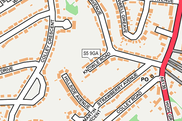 S5 9GA map - OS OpenMap – Local (Ordnance Survey) S5 9GA map - OS OpenMap – Local (Ordnance Survey)