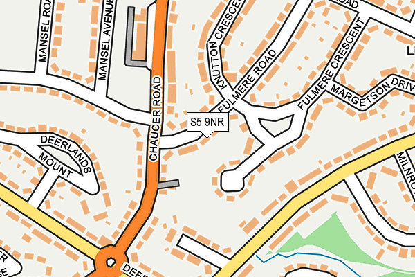 S5 9NR map - OS OpenMap – Local (Ordnance Survey) S5 9NR map - OS OpenMap – Local (Ordnance Survey)