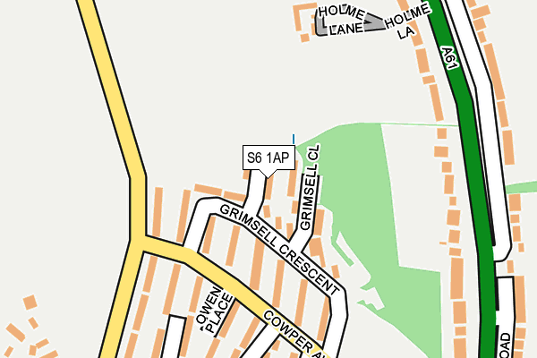 S6 1AP map - OS OpenMap – Local (Ordnance Survey) S6 1AP map - OS OpenMap – Local (Ordnance Survey)