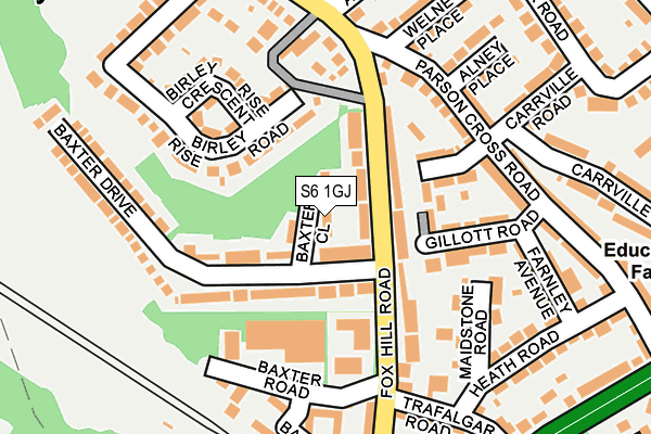 S6 1GJ map - OS OpenMap – Local (Ordnance Survey) S6 1GJ map - OS OpenMap – Local (Ordnance Survey)