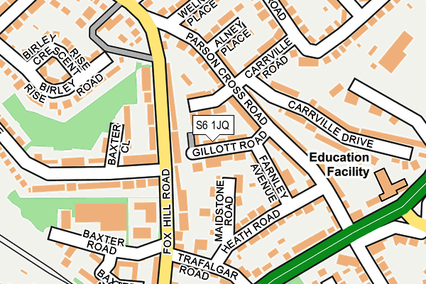 S6 1JQ map - OS OpenMap – Local (Ordnance Survey) S6 1JQ map - OS OpenMap – Local (Ordnance Survey)