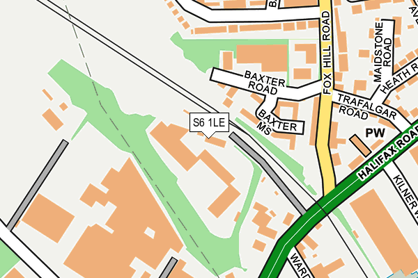 S6 1LE map - OS OpenMap – Local (Ordnance Survey) S6 1LE map - OS OpenMap – Local (Ordnance Survey)