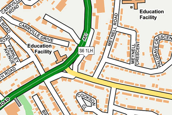 S6 1LH map - OS OpenMap – Local (Ordnance Survey) S6 1LH map - OS OpenMap – Local (Ordnance Survey)