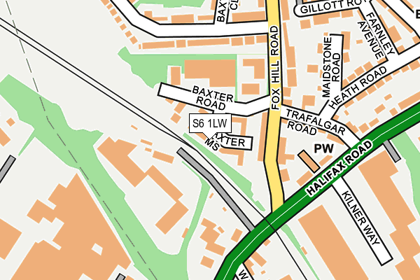S6 1LW map - OS OpenMap – Local (Ordnance Survey) S6 1LW map - OS OpenMap – Local (Ordnance Survey)