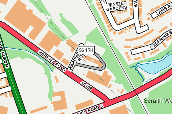 S6 1RH map - OS OpenMap – Local (Ordnance Survey) S6 1RH map - OS OpenMap – Local (Ordnance Survey)