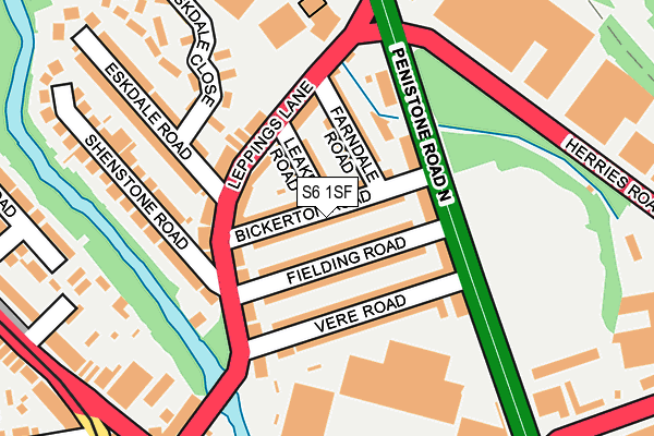 S6 1SF map - OS OpenMap – Local (Ordnance Survey) S6 1SF map - OS OpenMap – Local (Ordnance Survey)