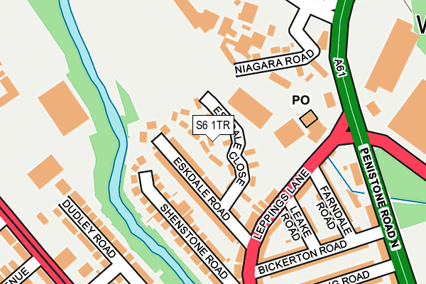 S6 1TR map - OS OpenMap – Local (Ordnance Survey) S6 1TR map - OS OpenMap – Local (Ordnance Survey)