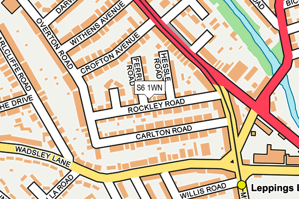 S6 1WN map - OS OpenMap – Local (Ordnance Survey) S6 1WN map - OS OpenMap – Local (Ordnance Survey)
