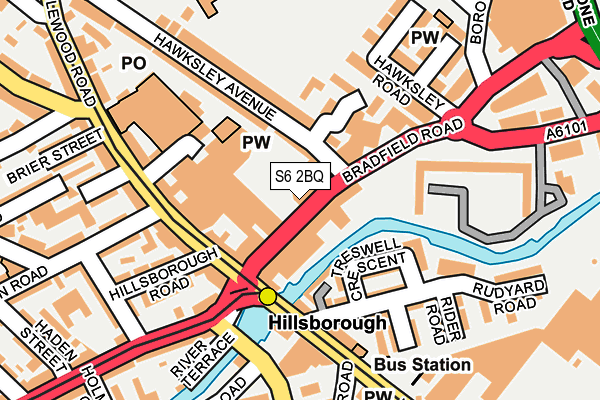 S6 2BQ map - OS OpenMap – Local (Ordnance Survey) S6 2BQ map - OS OpenMap – Local (Ordnance Survey)
