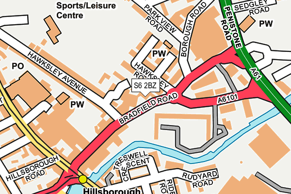 S6 2BZ map - OS OpenMap – Local (Ordnance Survey) S6 2BZ map - OS OpenMap – Local (Ordnance Survey)