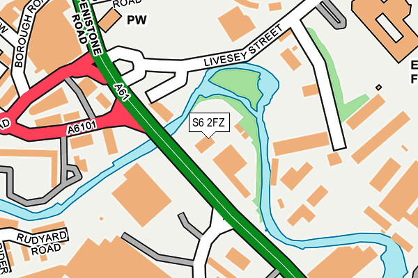 S6 2FZ map - OS OpenMap – Local (Ordnance Survey) S6 2FZ map - OS OpenMap – Local (Ordnance Survey)
