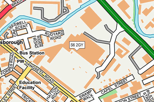 S6 2GY map - OS OpenMap – Local (Ordnance Survey) S6 2GY map - OS OpenMap – Local (Ordnance Survey)