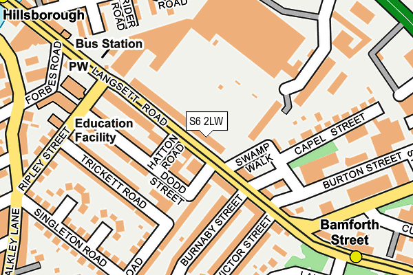 S6 2LW map - OS OpenMap – Local (Ordnance Survey) S6 2LW map - OS OpenMap – Local (Ordnance Survey)
