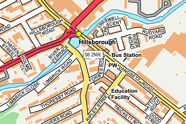 S6 2NW map - OS OpenMap – Local (Ordnance Survey) S6 2NW map - OS OpenMap – Local (Ordnance Survey)