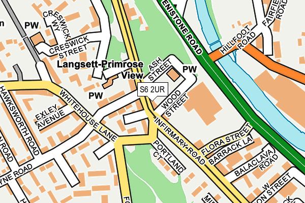 S6 2UR map - OS OpenMap – Local (Ordnance Survey) S6 2UR map - OS OpenMap – Local (Ordnance Survey)