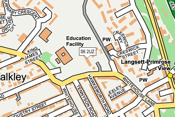S6 2UZ map - OS OpenMap – Local (Ordnance Survey) S6 2UZ map - OS OpenMap – Local (Ordnance Survey)