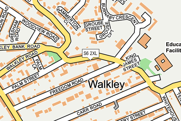 S6 2XL map - OS OpenMap – Local (Ordnance Survey) S6 2XL map - OS OpenMap – Local (Ordnance Survey)