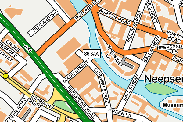 S6 3AA map - OS OpenMap – Local (Ordnance Survey) S6 3AA map - OS OpenMap – Local (Ordnance Survey)