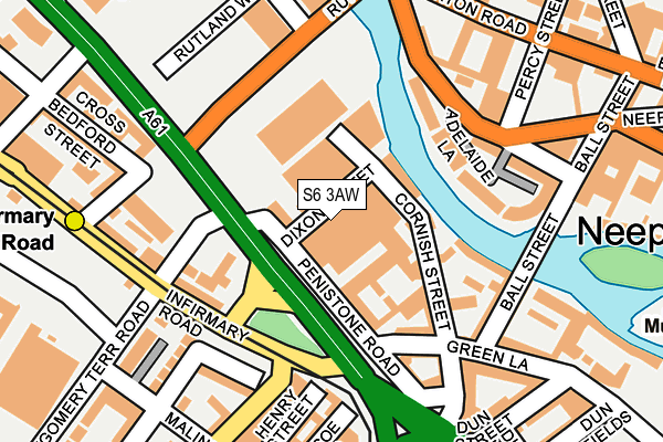S6 3AW map - OS OpenMap – Local (Ordnance Survey) S6 3AW map - OS OpenMap – Local (Ordnance Survey)