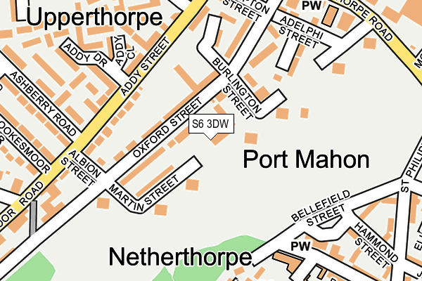 S6 3DW map - OS OpenMap – Local (Ordnance Survey) S6 3DW map - OS OpenMap – Local (Ordnance Survey)