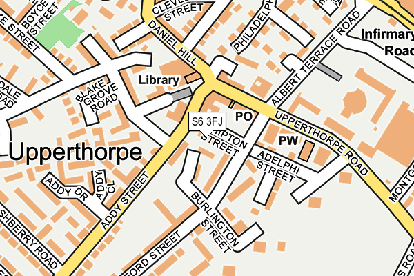 S6 3FJ map - OS OpenMap – Local (Ordnance Survey) S6 3FJ map - OS OpenMap – Local (Ordnance Survey)