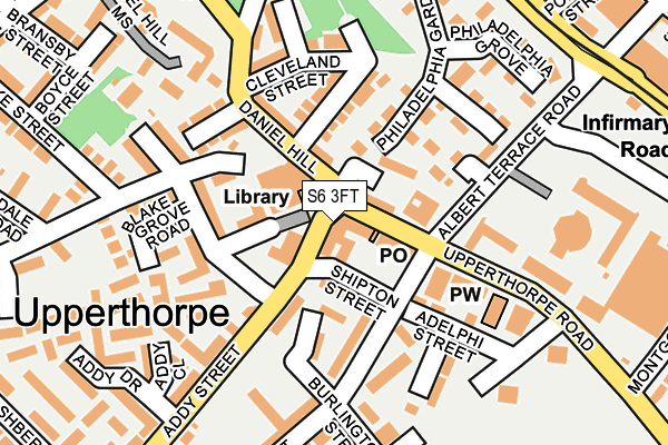 S6 3FT map - OS OpenMap – Local (Ordnance Survey) S6 3FT map - OS OpenMap – Local (Ordnance Survey)
