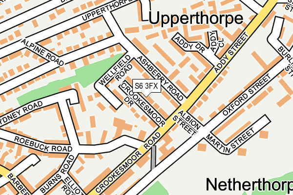 S6 3FX map - OS OpenMap – Local (Ordnance Survey) S6 3FX map - OS OpenMap – Local (Ordnance Survey)