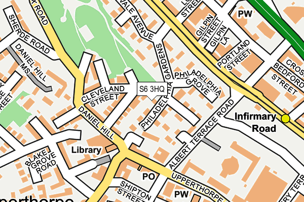 S6 3HQ map - OS OpenMap – Local (Ordnance Survey) S6 3HQ map - OS OpenMap – Local (Ordnance Survey)
