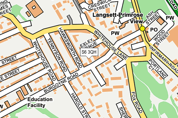 S6 3QH map - OS OpenMap – Local (Ordnance Survey) S6 3QH map - OS OpenMap – Local (Ordnance Survey)