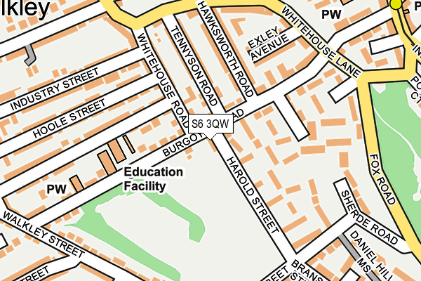 S6 3QW map - OS OpenMap – Local (Ordnance Survey) S6 3QW map - OS OpenMap – Local (Ordnance Survey)