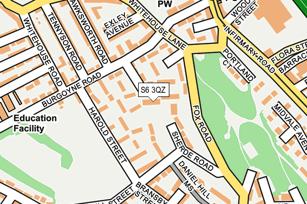 S6 3QZ map - OS OpenMap – Local (Ordnance Survey) S6 3QZ map - OS OpenMap – Local (Ordnance Survey)