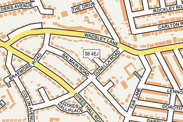 S6 4EJ map - OS OpenMap – Local (Ordnance Survey) S6 4EJ map - OS OpenMap – Local (Ordnance Survey)
