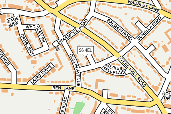 S6 4EL map - OS OpenMap – Local (Ordnance Survey) S6 4EL map - OS OpenMap – Local (Ordnance Survey)