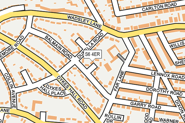 S6 4ER map - OS OpenMap – Local (Ordnance Survey) S6 4ER map - OS OpenMap – Local (Ordnance Survey)