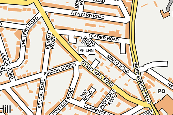 S6 4HN map - OS OpenMap – Local (Ordnance Survey) S6 4HN map - OS OpenMap – Local (Ordnance Survey)