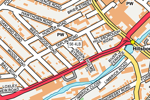 S6 4LB map - OS OpenMap – Local (Ordnance Survey) S6 4LB map - OS OpenMap – Local (Ordnance Survey)