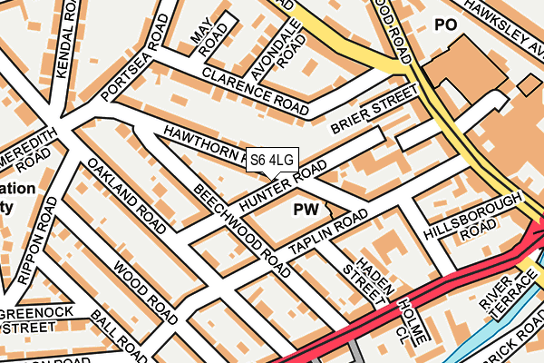 S6 4LG map - OS OpenMap – Local (Ordnance Survey) S6 4LG map - OS OpenMap – Local (Ordnance Survey)