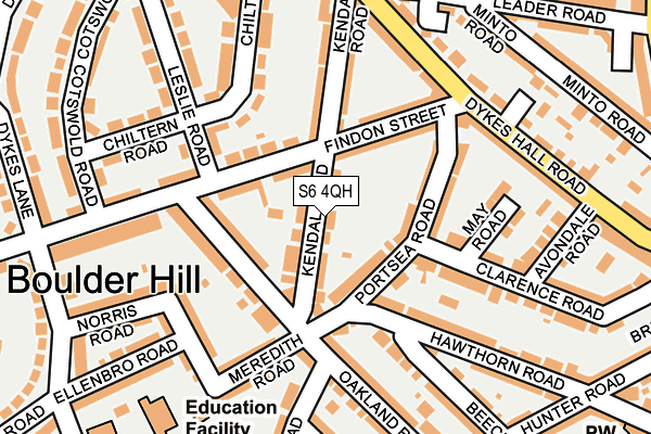 S6 4QH map - OS OpenMap – Local (Ordnance Survey) S6 4QH map - OS OpenMap – Local (Ordnance Survey)