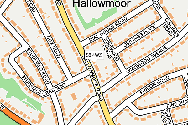 S6 4WZ map - OS OpenMap – Local (Ordnance Survey) S6 4WZ map - OS OpenMap – Local (Ordnance Survey)