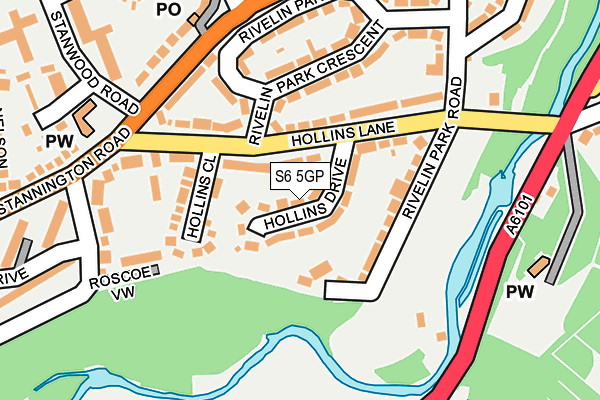 S6 5GP map - OS OpenMap – Local (Ordnance Survey) S6 5GP map - OS OpenMap – Local (Ordnance Survey)