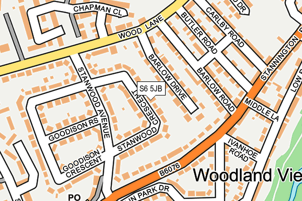 S6 5JB map - OS OpenMap – Local (Ordnance Survey) S6 5JB map - OS OpenMap – Local (Ordnance Survey)