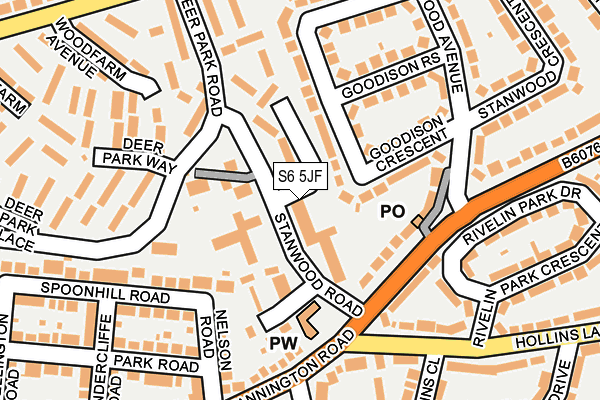 S6 5JF map - OS OpenMap – Local (Ordnance Survey) S6 5JF map - OS OpenMap – Local (Ordnance Survey)