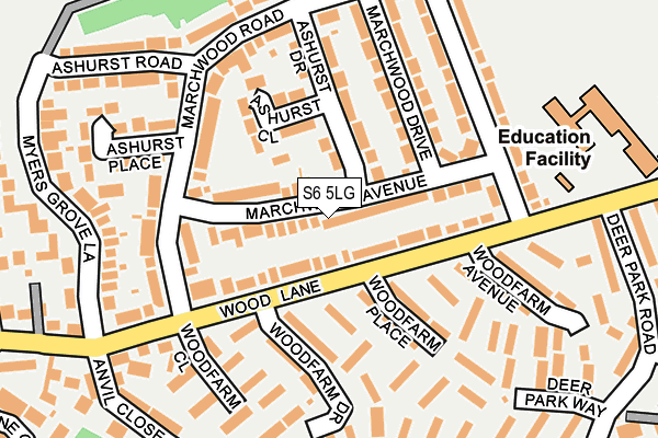 S6 5LG map - OS OpenMap – Local (Ordnance Survey) S6 5LG map - OS OpenMap – Local (Ordnance Survey)