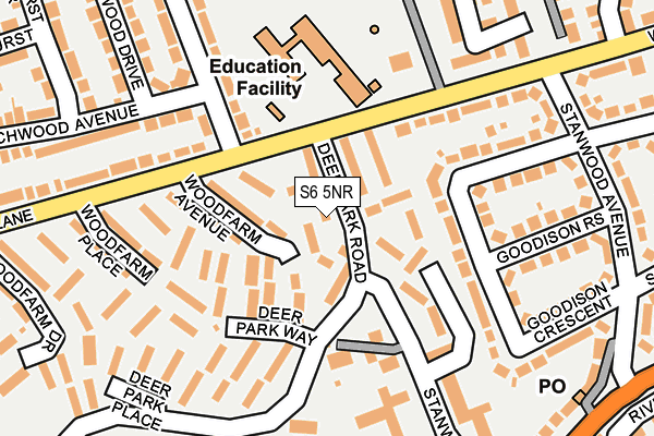 S6 5NR map - OS OpenMap – Local (Ordnance Survey) S6 5NR map - OS OpenMap – Local (Ordnance Survey)