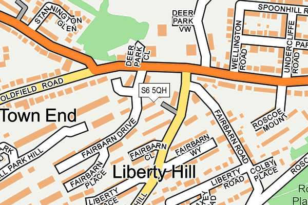 S6 5QH map - OS OpenMap – Local (Ordnance Survey) S6 5QH map - OS OpenMap – Local (Ordnance Survey)