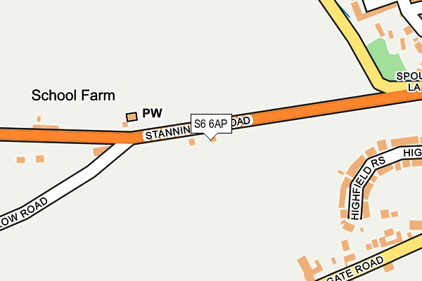 S6 6AP map - OS OpenMap – Local (Ordnance Survey) S6 6AP map - OS OpenMap – Local (Ordnance Survey)