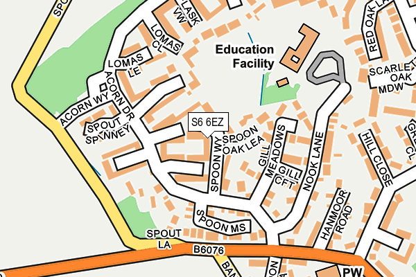 S6 6EZ map - OS OpenMap – Local (Ordnance Survey) S6 6EZ map - OS OpenMap – Local (Ordnance Survey)