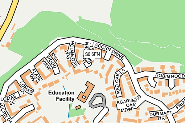 S6 6FN map - OS OpenMap – Local (Ordnance Survey) S6 6FN map - OS OpenMap – Local (Ordnance Survey)