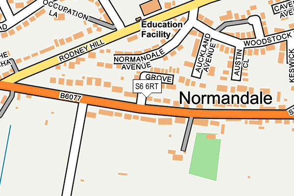 S6 6RT map - OS OpenMap – Local (Ordnance Survey) S6 6RT map - OS OpenMap – Local (Ordnance Survey)