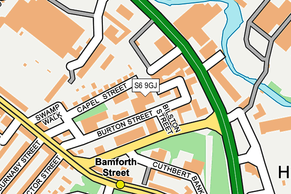 S6 9GJ map - OS OpenMap – Local (Ordnance Survey) S6 9GJ map - OS OpenMap – Local (Ordnance Survey)